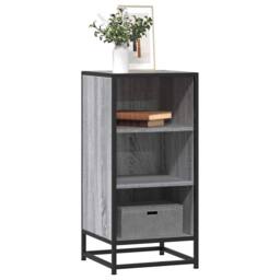 Berkfield Home Sideboard Grey Sonoma 35.5x35x76 cm Engineered Wood & Metal - thumbnail 2