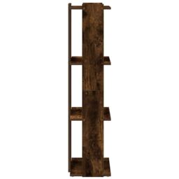 Berkfield Home Bookcase 3-Tier Smoked Oak 60x30x120 cm Engineered Wood in Brown - Size: 60 x 30 x 120 cm - thumbnail 5