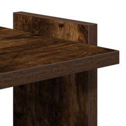 Berkfield Home Bookcase 3-Tier Smoked Oak 60x30x120 cm Engineered Wood in Brown - Size: 60 x 30 x 120 cm - thumbnail 7