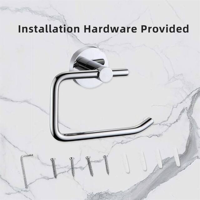 Havendro Toilet Roll Holder Wall Mounted Round Toilet Tissue in Silver - image 1