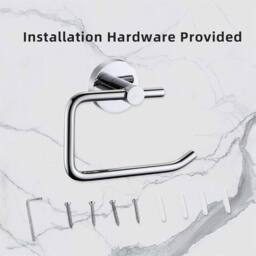 Havendro Toilet Roll Holder Wall Mounted Round Toilet Tissue in Silver
