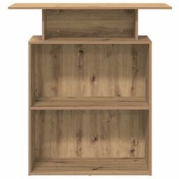 Berkfield Home Reception Desk Artisan Oak 100x40x104 cm Engineered Wood in Brown - Size: 100 x 40 x 104 cm - thumbnail 5