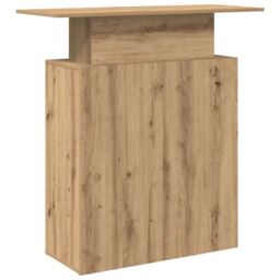 Berkfield Home Reception Desk Artisan Oak 100x40x104 cm Engineered Wood in Brown - Size: 100 x 40 x 104 cm - thumbnail 7