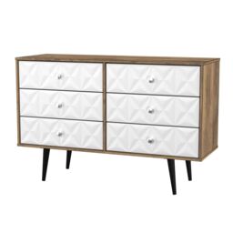 Ready Assembled 2 U Toledo 6 Drawer Wide Chest (Ready Assembled) in Dark Brown - thumbnail 4