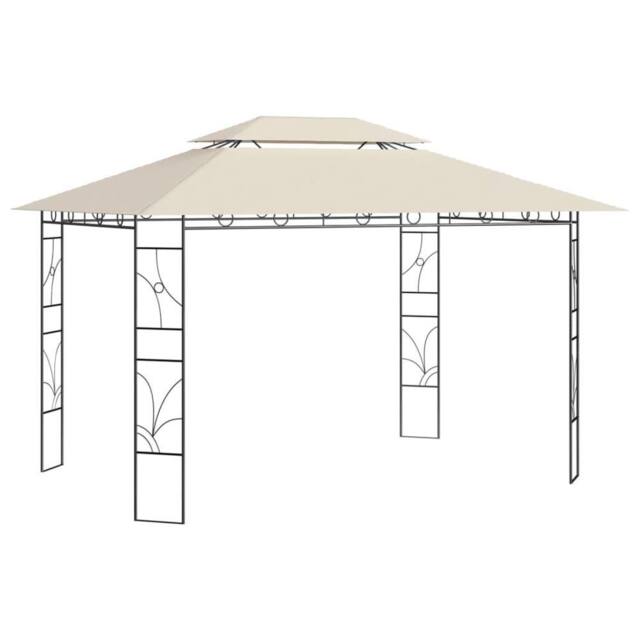 Berkfield Home Gazebo 4x3x2.7 m Cream 160 g/m ² in Beige - image 1
