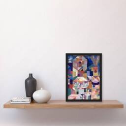Artery8 Paul Klee Framed Wall Art Print Casstle Garden Abstract Painting - Size: A3 - thumbnail 2