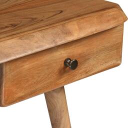 Berkfield Home Durable Writing Table Solid Acacia Wood 110x50x76 cm in Brown - Size: 110 x 50 x 76 cm - thumbnail 6