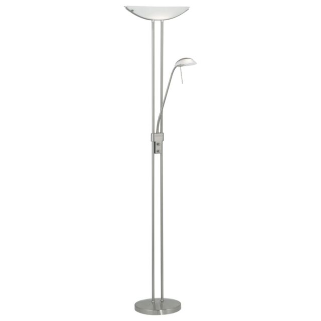 Loops Floor Lamp Light Satin Nickel Shade White Satin Glass Bulb R7S G9 1x230W 1x33W in Metallics - image 1