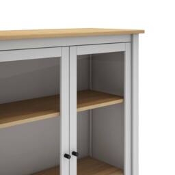 CALICOSY Misti 2-Door Display Cabinet W90 X H110 Cm in White - thumbnail 5