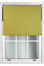 Furnished Green Blackout Roller Blinds - Trimmable Window Shade for Home & Office - Size: 200 cm width x 165 cm drop - thumbnail 1