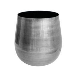 Ivyline Antique Pewter Bell Bottomed Planter 22cm in Silver - thumbnail 2