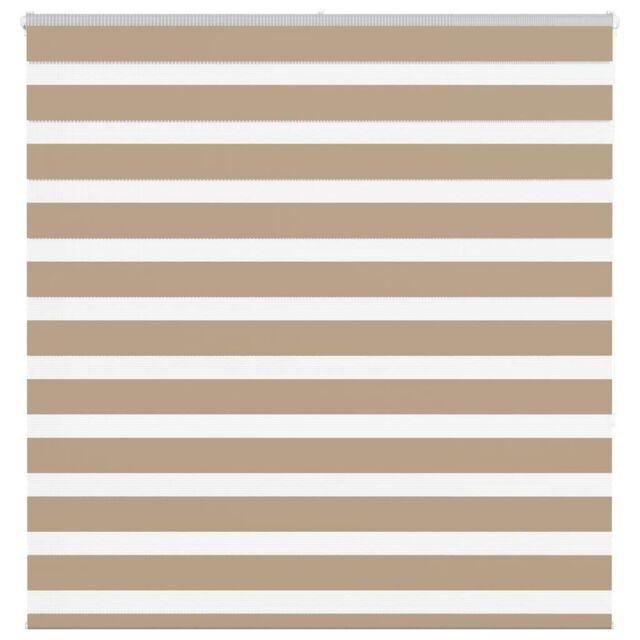 Berkfield Home Zebra Blind Sand Brown 150x150 cm Fabric Width 145.9 cm Polyester - image 1