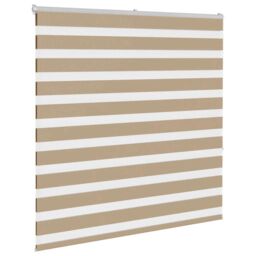 Berkfield Home Zebra Blind Sand Brown 150x150 cm Fabric Width 145.9 cm Polyester - thumbnail 3