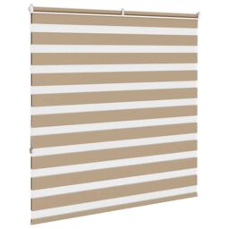 Berkfield Home Zebra Blind Sand Brown 150x150 cm Fabric Width 145.9 cm Polyester - thumbnail 4