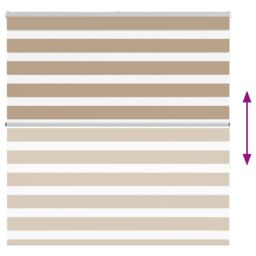 Berkfield Home Zebra Blind Sand Brown 150x150 cm Fabric Width 145.9 cm Polyester - thumbnail 5
