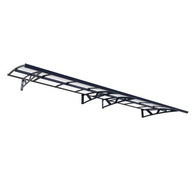 Palram Patio Cover Amsterdam Door Awning Canopy 4460 Clear - Grey - image 1