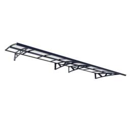 Palram Patio Cover Amsterdam Door Awning Canopy 4460 Clear - Grey - thumbnail 1