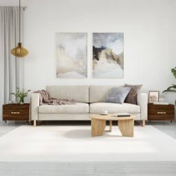 Berkfield Home Coffee Tables 2 pcs Brown Oak 50x50x40 cm Engineered Wood - Size: 50 x 50 x 40 cm - thumbnail 2