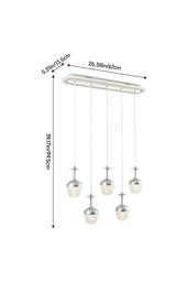 Contemporary LED Suspension Chandelier Lamp in Silver - thumbnail 3