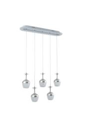 Contemporary LED Suspension Chandelier Lamp in Silver - thumbnail 2