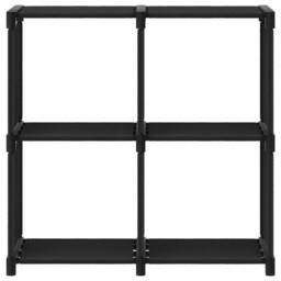 Berkfield Home 4-Cube Display Shelf Black 69x30x72.5 cm Fabric