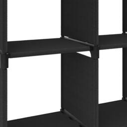 Berkfield Home 4-Cube Display Shelf Black 69x30x72.5 cm Fabric - thumbnail 6