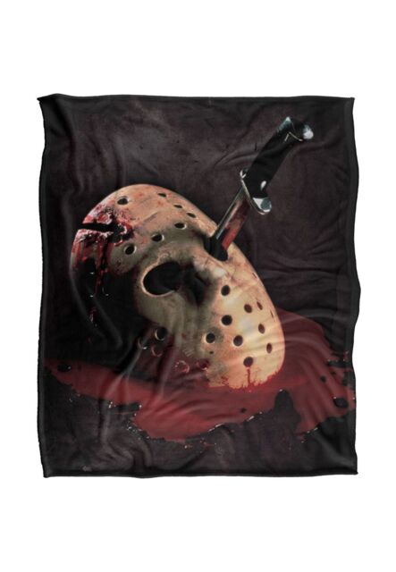 Warner Brothers Friday The 13Th Silky Touch Super Soft Throw Blanket 152x127cm in White - Size: 152x127 cm - image 1