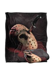 Warner Brothers Friday The 13Th Silky Touch Super Soft Throw Blanket 152x127cm in White - Size: 152x127 cm - thumbnail 2