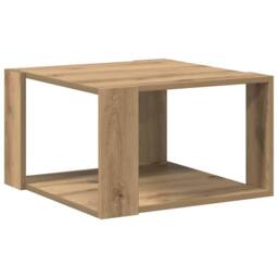 Berkfield Home Coffee Table Artisan Oak 51, 5x51, 5x30 cm Engineered Wood in Brown - thumbnail 1
