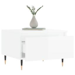 Berkfield Home Coffee Tables 2 pcs High Gloss White 50x46x35 cm Engineered Wood - Size: 50 x 46 x 35 cm - thumbnail 4