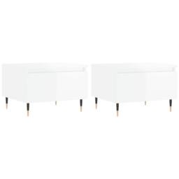 Berkfield Home Coffee Tables 2 pcs High Gloss White 50x46x35 cm Engineered Wood - Size: 50 x 46 x 35 cm - thumbnail 1