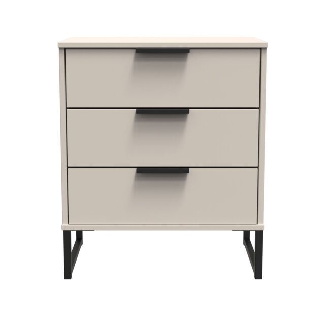 Ready Assembled 2 U Fuji 3 Drawer Chest (Ready Assembled) in Taupe - image 1