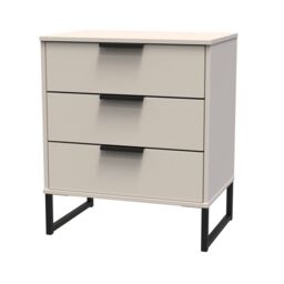 Ready Assembled 2 U Fuji 3 Drawer Chest (Ready Assembled) in Taupe - thumbnail 3