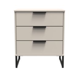 Ready Assembled 2 U Fuji 3 Drawer Chest (Ready Assembled) in Taupe - thumbnail 1