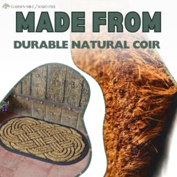 Marco Paul Tan Coir Oval Celtic Knot Nonslip Doormat 45x75cm in Brown - Size: Medium - thumbnail 7