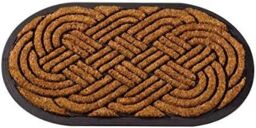 Marco Paul Tan Coir Oval Celtic Knot Nonslip Doormat 45x75cm in Brown - Size: Medium - thumbnail 3