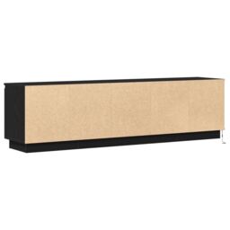 Berkfield Home TV cabinet with LED Black Oak 180x38x49 cm Engineered Wood - Size: 180 x 38 x 49 cm - thumbnail 8