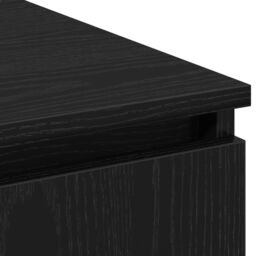 Berkfield Home TV cabinet with LED Black Oak 180x38x49 cm Engineered Wood - Size: 180 x 38 x 49 cm - thumbnail 9