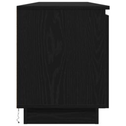Berkfield Home TV cabinet with LED Black Oak 180x38x49 cm Engineered Wood - Size: 180 x 38 x 49 cm - thumbnail 7