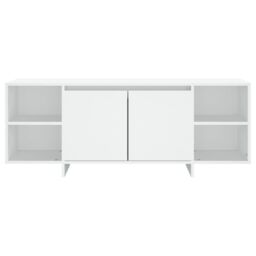 Berkfield Home TV Cabinet White 130x35x50 cm Engineered Wood - Size: 130 x 35 x 50 cm - thumbnail 5