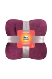 Heat Holders 1.7 Tog Fleece Thermal Blanket in Plum - thumbnail 2