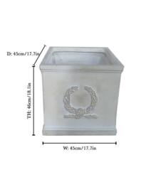 Dibor Beige X-L Planter Fibreclay Summer Outdoor Garden Planter Plant Pot - Size: XL - thumbnail 5