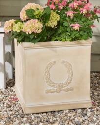 Dibor Beige X-L Planter Fibreclay Summer Outdoor Garden Planter Plant Pot - Size: XL - thumbnail 1