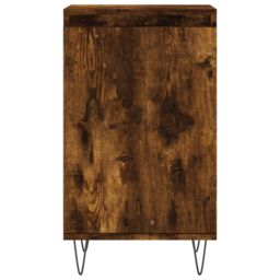 Berkfield Home Sideboard Smoked Oak 40x35x70 cm Engineered Wood in White - Size: 40 x 35 x 70 cm - thumbnail 5