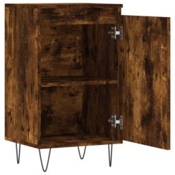 Berkfield Home Sideboard Smoked Oak 40x35x70 cm Engineered Wood in White - Size: 40 x 35 x 70 cm - thumbnail 6