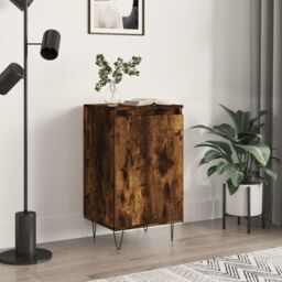 Berkfield Home Sideboard Smoked Oak 40x35x70 cm Engineered Wood in White - Size: 40 x 35 x 70 cm