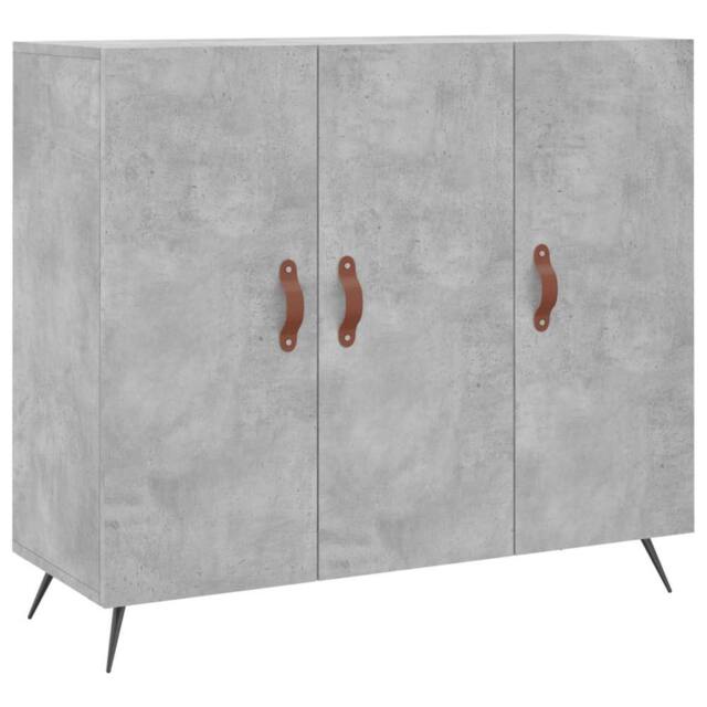 Berkfield Home Sideboard Concrete Grey 90x34x80 cm Engineered Wood - Size: 90 x 34 x 80 cm - image 1