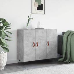 Berkfield Home Sideboard Concrete Grey 90x34x80 cm Engineered Wood - Size: 90 x 34 x 80 cm - thumbnail 2
