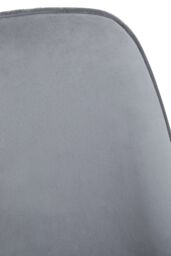 Orsina Velvet Dining Chair, Mid-Century Modern Gold Accented Velvet Dining Chairs, Luxury Dining Chair in Grey - thumbnail 4