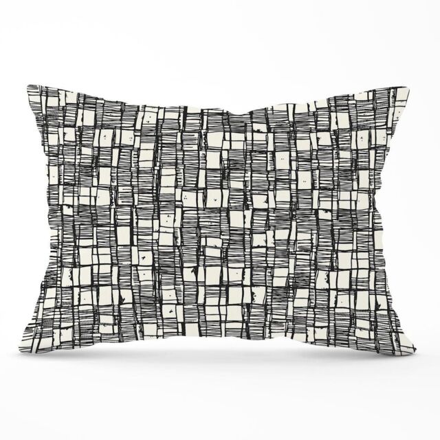 Warren Reed - Designer Irregular Sketched Block Textured Cushions in Grey - Size: 60 cm x 60 cm - image 1